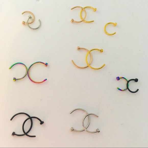 Monily Jewelry - 🆕Nose Ring Lip ring earrings Multicolor Stainless